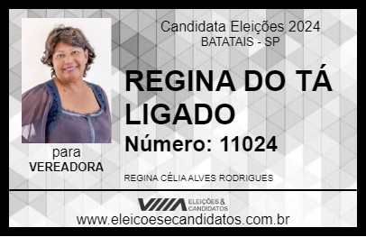 Candidato REGINA DO TÁ LIGADO 2024 - BATATAIS - Eleições