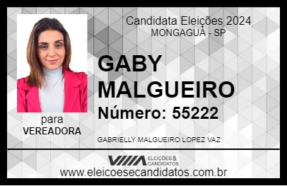 Candidato GABY MALGUEIRO 2024 - MONGAGUÁ - Eleições