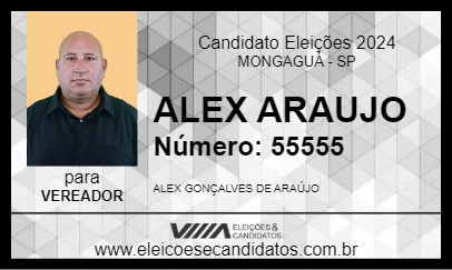 Candidato ALEX ARAUJO 2024 - MONGAGUÁ - Eleições