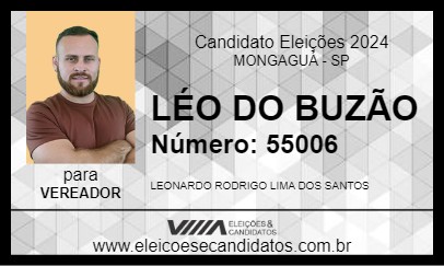 Candidato LÉO DO BUZÃO 2024 - MONGAGUÁ - Eleições