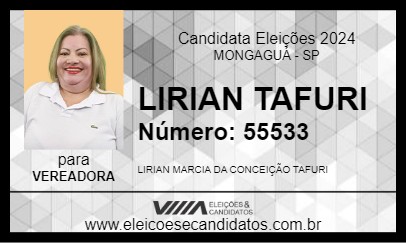 Candidato LIRIAN TAFURI 2024 - MONGAGUÁ - Eleições