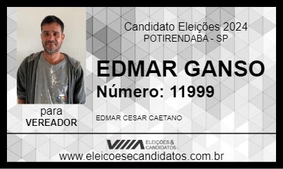 Candidato EDMAR GANSO 2024 - POTIRENDABA - Eleições