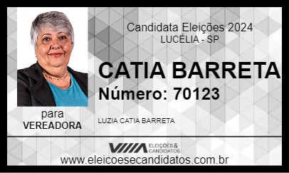 Candidato CATIA BARRETA 2024 - LUCÉLIA - Eleições