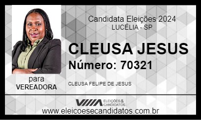 Candidato CLEUSA JESUS 2024 - LUCÉLIA - Eleições