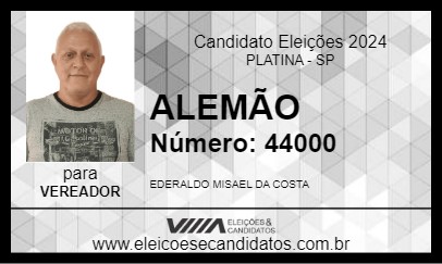 Candidato ALEMÃO 2024 - PLATINA - Eleições