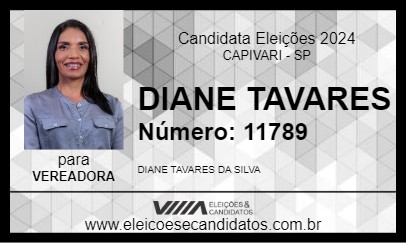 Candidato DIANE TAVARES 2024 - CAPIVARI - Eleições