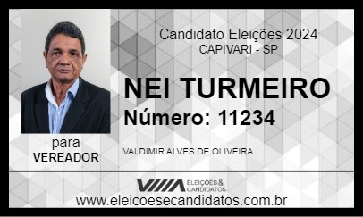 Candidato NEI TURMEIRO 2024 - CAPIVARI - Eleições