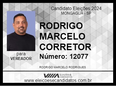 Candidato RODRIGO MARCELO CORRETOR 2024 - MONGAGUÁ - Eleições