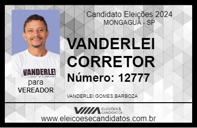 Candidato VANDERLEI CORRETOR 2024 - MONGAGUÁ - Eleições