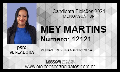 Candidato MEY MARTINS 2024 - MONGAGUÁ - Eleições