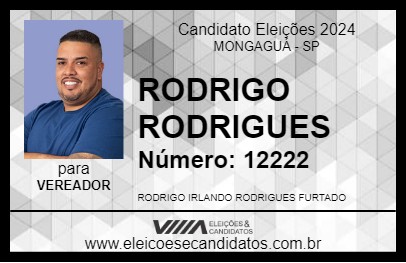 Candidato RODRIGO RODRIGUES 2024 - MONGAGUÁ - Eleições