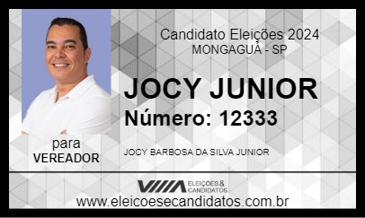 Candidato JOCY JUNIOR 2024 - MONGAGUÁ - Eleições