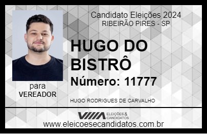 Candidato HUGO DO BISTRÔ 2024 - RIBEIRÃO PIRES - Eleições