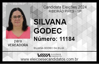 Candidato SILVANA GODEC 2024 - RIBEIRÃO PIRES - Eleições