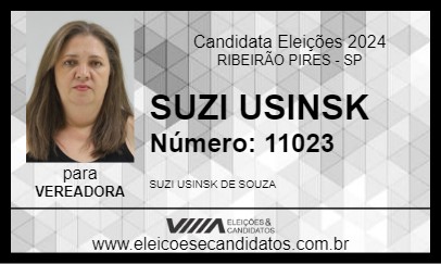 Candidato SUZI USINSK 2024 - RIBEIRÃO PIRES - Eleições