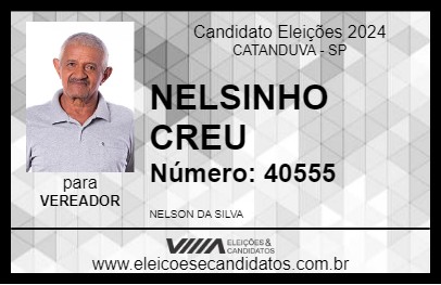 Candidato NELSINHO CREU 2024 - CATANDUVA - Eleições