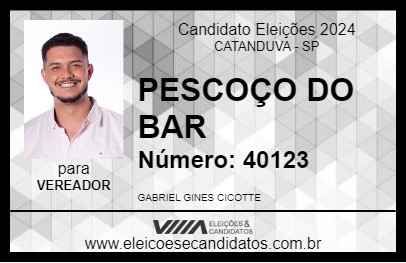 Candidato PESCOÇO DO BAR 2024 - CATANDUVA - Eleições