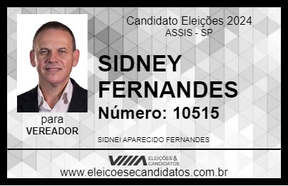 Candidato SIDNEY FERNANDES 2024 - ASSIS - Eleições