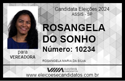 Candidato ROSANGELA DO SONHO 2024 - ASSIS - Eleições