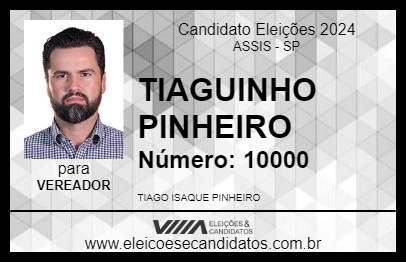 Candidato TIAGUINHO PINHEIRO 2024 - ASSIS - Eleições