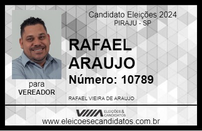 Candidato RAFAEL ARAUJO 2024 - PIRAJU - Eleições