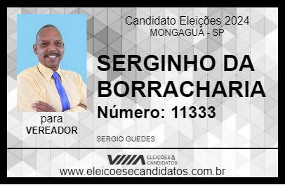 Candidato SERGINHO DA BORRACHARIA 2024 - MONGAGUÁ - Eleições