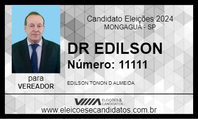 Candidato DR EDILSON 2024 - MONGAGUÁ - Eleições