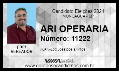 Candidato ARI OPERARIA 2024 - MONGAGUÁ - Eleições