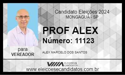 Candidato PROF ALEX 2024 - MONGAGUÁ - Eleições