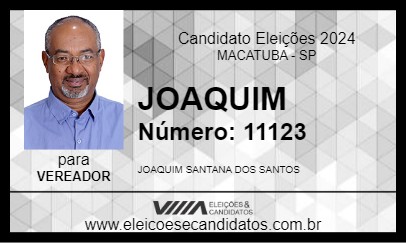 Candidato JOAQUIM 2024 - MACATUBA - Eleições