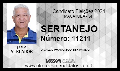 Candidato SERTANEJO 2024 - MACATUBA - Eleições