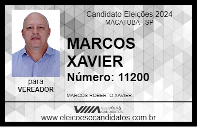 Candidato MARCOS XAVIER 2024 - MACATUBA - Eleições