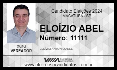 Candidato ELOÍZIO ABEL 2024 - MACATUBA - Eleições