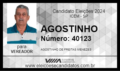 Candidato AGOSTINHO 2024 - ICÉM - Eleições