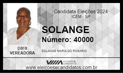 Candidato SOLANGE 2024 - ICÉM - Eleições