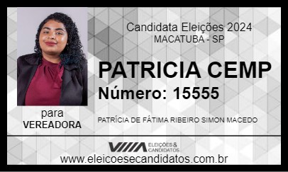 Candidato PATRICIA MACEDO 2024 - MACATUBA - Eleições