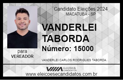 Candidato VANDERLEI TABORDA 2024 - MACATUBA - Eleições