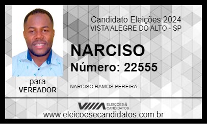 Candidato NARCISO 2024 - VISTA ALEGRE DO ALTO - Eleições