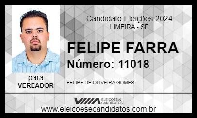 Candidato FELIPE FARRA 2024 - LIMEIRA - Eleições