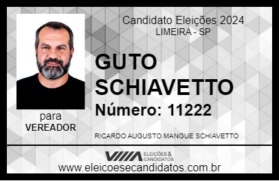 Candidato GUTO SCHIAVETTO 2024 - LIMEIRA - Eleições