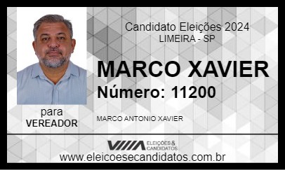 Candidato MARCO XAVIER 2024 - LIMEIRA - Eleições