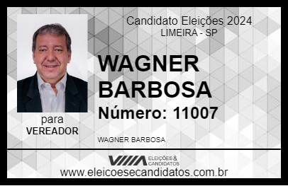 Candidato PROFESSOR WAGNER BARBOSA 2024 - LIMEIRA - Eleições