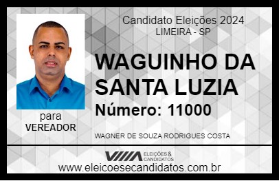 Candidato WAGUINHO DA SANTA LUZIA 2024 - LIMEIRA - Eleições