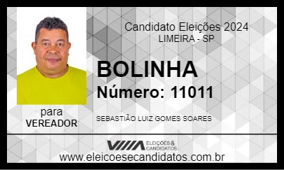 Candidato BOLINHA 2024 - LIMEIRA - Eleições