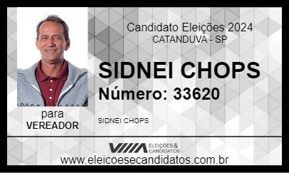 Candidato SIDNEI CHOPS  2024 - CATANDUVA - Eleições