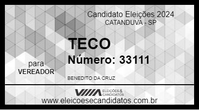 Candidato TECO 2024 - CATANDUVA - Eleições