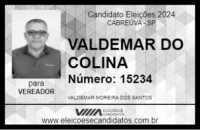 Candidato VALDEMAR DO COLINA 2024 - CABREÚVA - Eleições