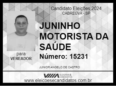 Candidato JUNINHO MOTORISTA DA SAÚDE 2024 - CABREÚVA - Eleições