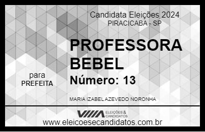 Candidato PROFESSORA BEBEL 2024 - PIRACICABA - Eleições