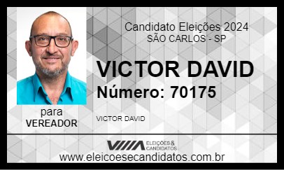 Candidato VICTOR DAVID 2024 - SÃO CARLOS - Eleições